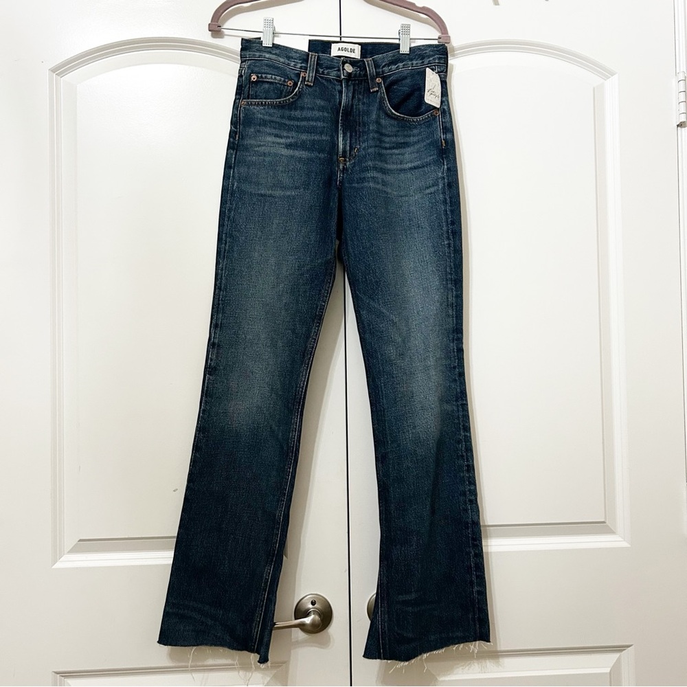 NWT Agolde Mid Rise Kick Boot Jeans Stencil - Picture 5 of 7
